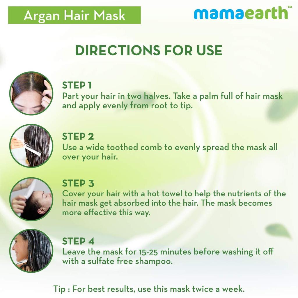 Mamaearth Masque Capillaire à l'Argan, 200g
