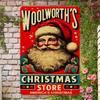 Vintage Santa Claus Metal Tin Sign, Christmas Wall Art Decor, Holiday Party Supplies, Home Room Decoration, 2D Iron Painting