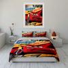 Racing Car Bedding Set with Lightning Design Bedding set (1 duvet cover, 2 pillowcases, duvet not included)
