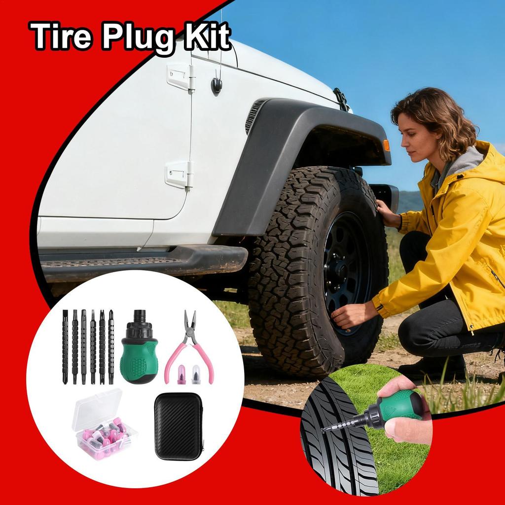 Tire Repair Rubber Nail Kit Quick Puncture Tools Tire Repair Kit  Universal Car Motorcycle Tyre Repair Tool Bag
