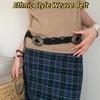 woven Bohemian Style Belt Waistband Tassel Waist Chain Fashion Ethnic Style Weave Belt  Beach