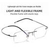 Ultra-light Rimless Anti-Blue Light HD Reading Glasses for Middle-Aged & Elderly Eye Protection