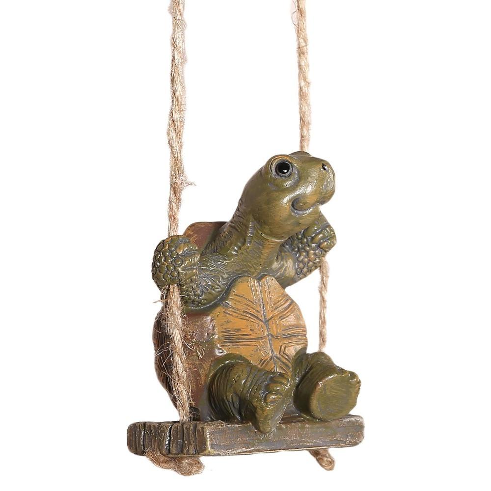 

Craft Hanging Ornaments Resin Sitting Turtles Sculptures Home Decoration 2.28x1.97x2.95 in