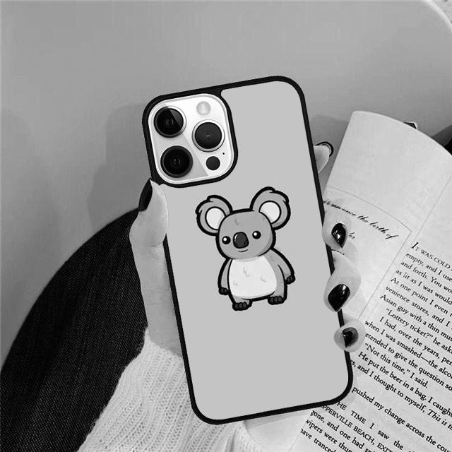Cute Cartoon Koala Coque Shell For iPhone 17 Air 15 16 14 13 12 Pro Max 11 Pro Max Plus Phone Case Cover