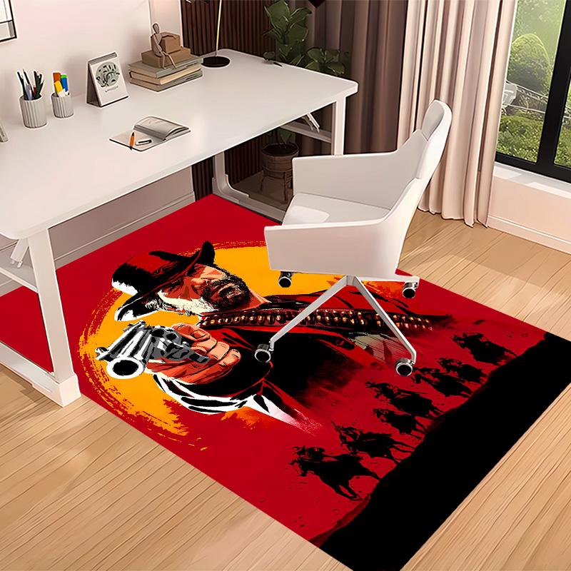 Red Dead Redemption1 Printed Absorbent Washable Carpet, Non-Slip Bathroom Mats, Kitchen Rugs, Yoga Mat,Living Room Entrance, Camping Picnic Rugs