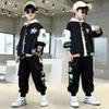 Children's Clothing Handsome Boys Spring Corduroy Zipper Long-sleeved Leisure Sports Two-piece Spring and Autumn Suit
