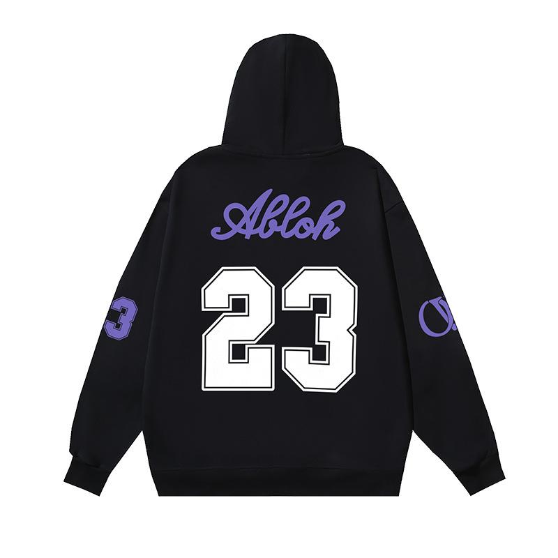 1063 Off-White 2025 Jesień/Zima Nowy OW Litera Nie. 23 Mikronowe Nadrukowane Męskie i Damskie Bluzy z Kapturem