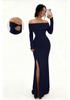 2026 Autumn One-Shoulder Slim-Fit Slit Dress