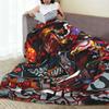 Super Soft kamen rider anime Throw Blanket Premium Fleece Flannel Lightweight Bed Blanket Cozy Warm Blankets All Season Use