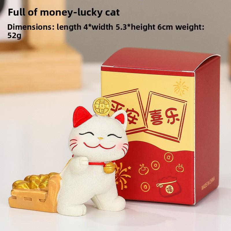Cute Mobile Phone Stand Decoration Cute Maneki Neko Resin Office DeskCute Gift Decoration