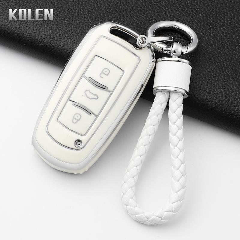 Fashion Tpu Car Key Case Cover For Geely Emgrand 7 Gx3 Atlas Gs Nl3 Gili Emgrand 7 Ex7 Gt Gc9 Protected Shell Fob Accessories
