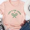 Maglietta da Tennis Estetica Love Is for Losers Maglietta da Tennis Harajuku Abbigliamento Unisex Magliette Sportive T-shirt Retro Anni '90 Regalo Squadra di Tennis