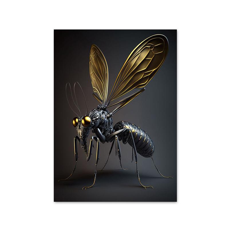 Black Gold Animals King Gorilla Lion Posters Prints Rabbit Elephant Canvas Paintings Wall Art Picture for Living Room Home Decor