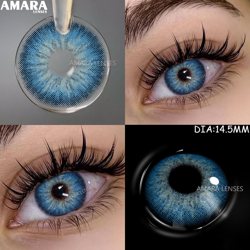 EYESHARE Natural Green Contacts Lenses for Eyes Brown Colored Lenses Gray Pupils Blue Lenses Yearly Colorful Makeup Eye Contact