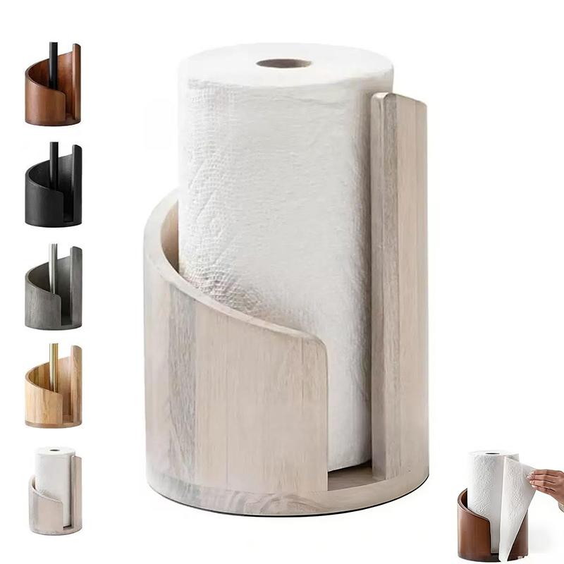 Mountain Wooden Paper Towel Holder - Solid Mango Wood Base Rod No Assembly Fits StandardJumboMega Rolls 6290₽
