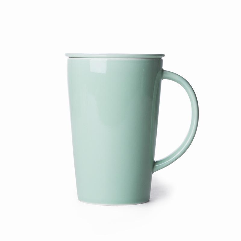 Coffret Cadeau Fête de la Mi-Automne Fête des Enseignants, Tasse en Céramique Tasse à Eau avec Filtre Boîte Cadeau Sac