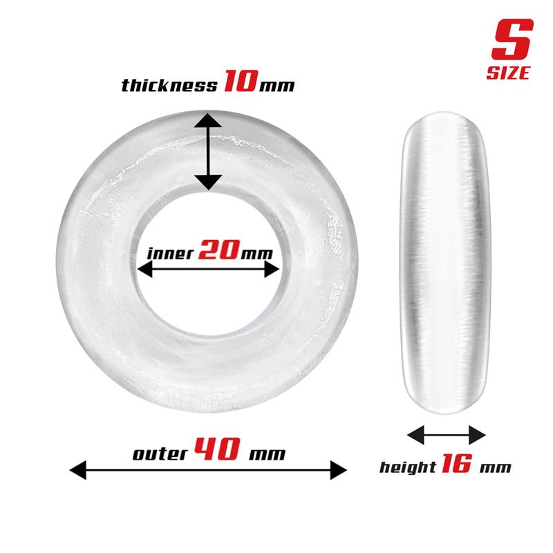 Set 3 Transparent Flexible Penis Ring