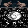 Astrology Tarots Table Altar Cloth Metaphysical Board Game Mat Pendulum Divinations Altar Tablecloth Board Game Card Pad