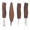 4PCS Wood Carving Tools with Sharpening Stone Leather Strop Walnut Handle Digging Sculpting Set for