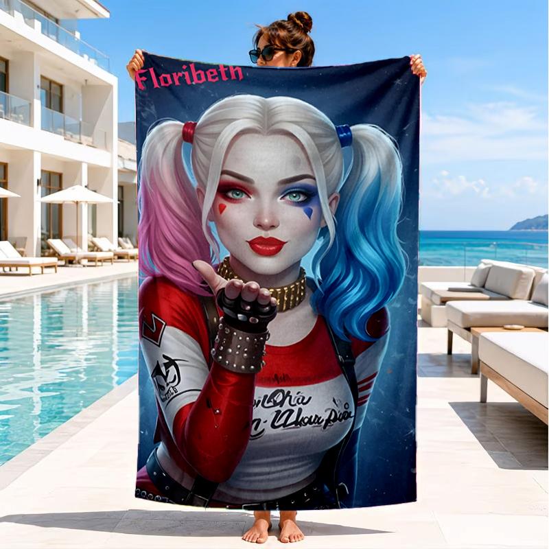 Quinn Artwork Beach Towel, Super Soft Microfiber, Perfect Gift for Her/Him, Birthday, for Pool, Beach, Travel, Decor Beach Party