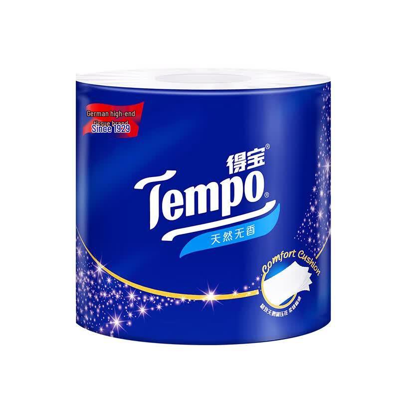Tempo Unscented 4-Ply Toilet Paper, 30 Rolls