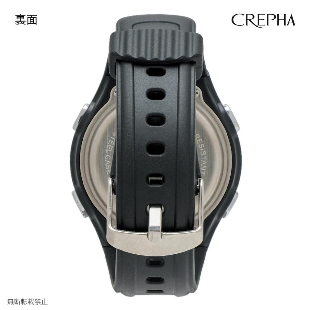 CREPHA TELVA Digital Water Resistant To 5 Urethane Sports Model Watch, Multi-Function, Radio-Controlled, ATM, Stopwatch, Strap, Red, Men's, TE-D254-RD
