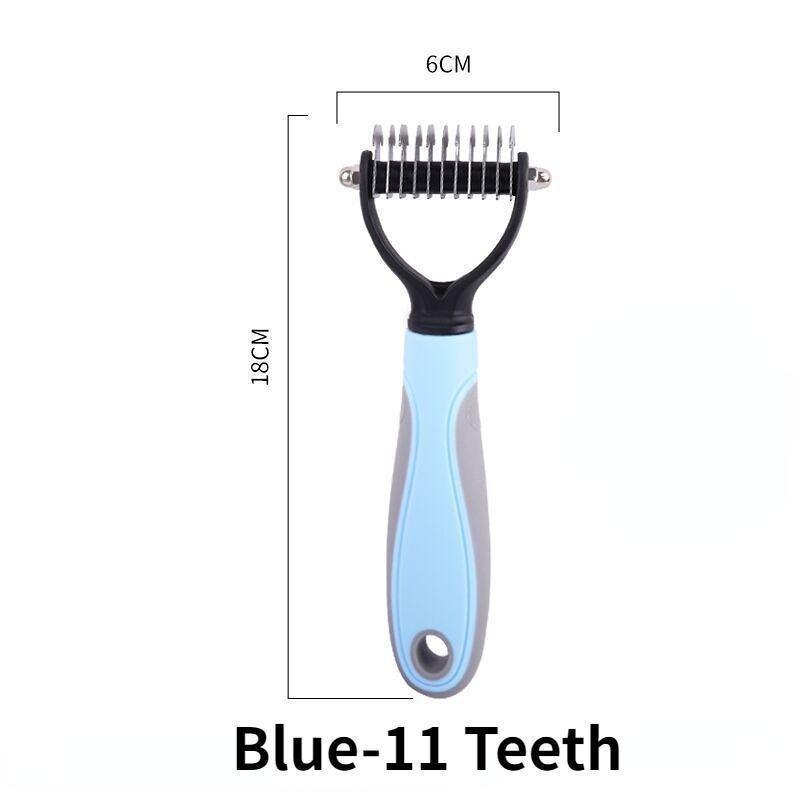 Pente para cães e gatos, cortador de nós para pelos de animais de estimação, ferramentas para remoção de pelos, 11 ou 17 dentes, escova dupla face para pentear e pentear animais de estimação