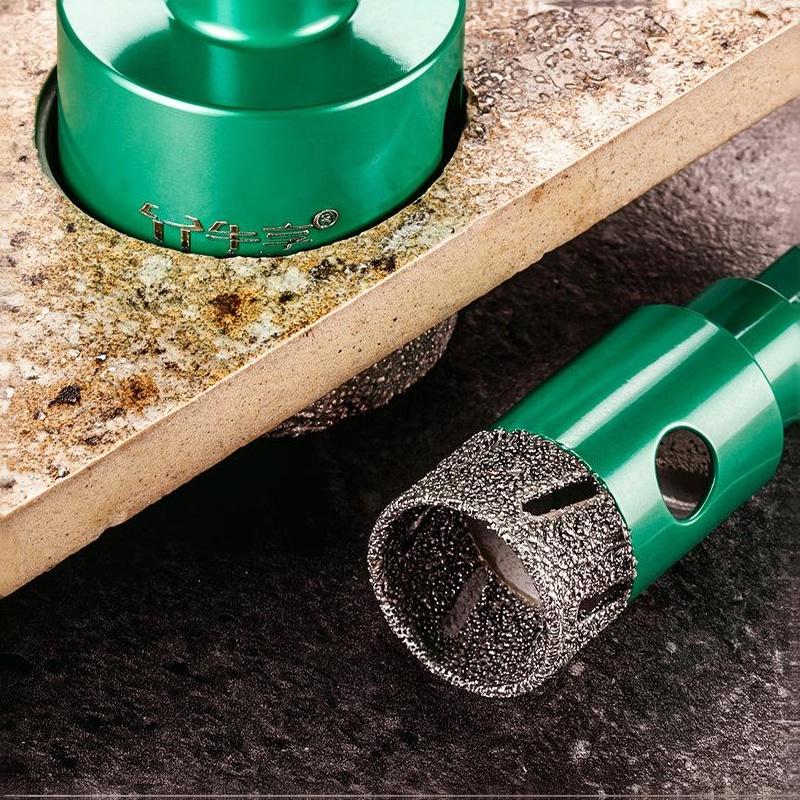 1Pcs 45 Steel Material Quick Drilling Dry Drill Hole Opener Special Tile Hole Saw Thickened Body Brazed Tip Ceramic Drill Bit
