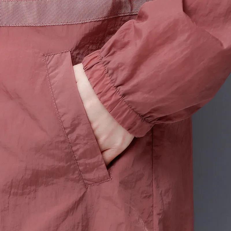 Sonnenschutzkleidung Damen Neue Kapuzenjacke Lockere Lässige Sonnenschutzkleidung UV-Schutz Dünnmantel Reißverschluss Strickjacke Mantel