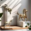 1Pc Miniature Pure Copper Horse Figurine Bronze Animal Statue Sculpture Desktop Decoration Artwork Home Office Decor Ornament