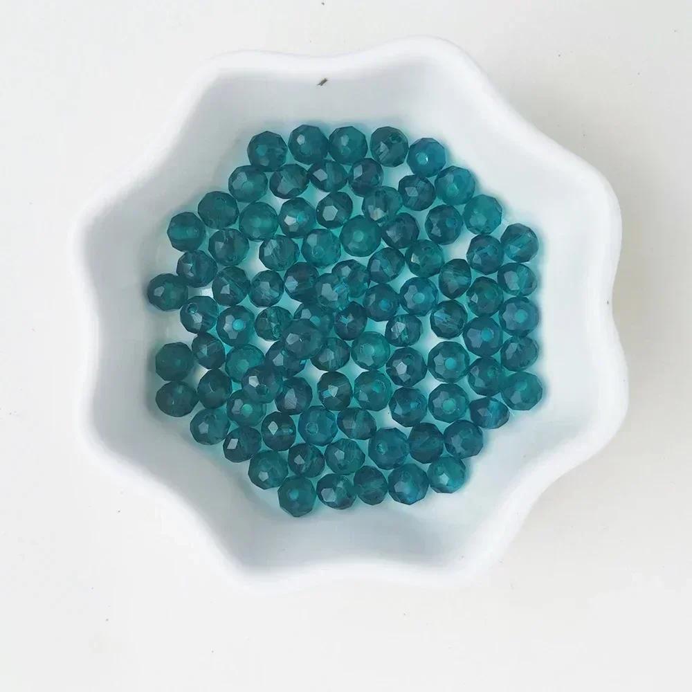 50pcs Translucent Czech Crystal Glass Bead Faceted Colorful Spacer Bead for Jewelry Making DIY Bracelet Necklace Accessories