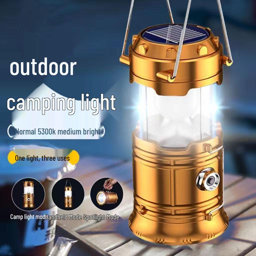 Rechargeable Emergency Lantern with Super Long Battery Life for Home, Camping, and Outdoor Use - Solar Backup & Hanging Light