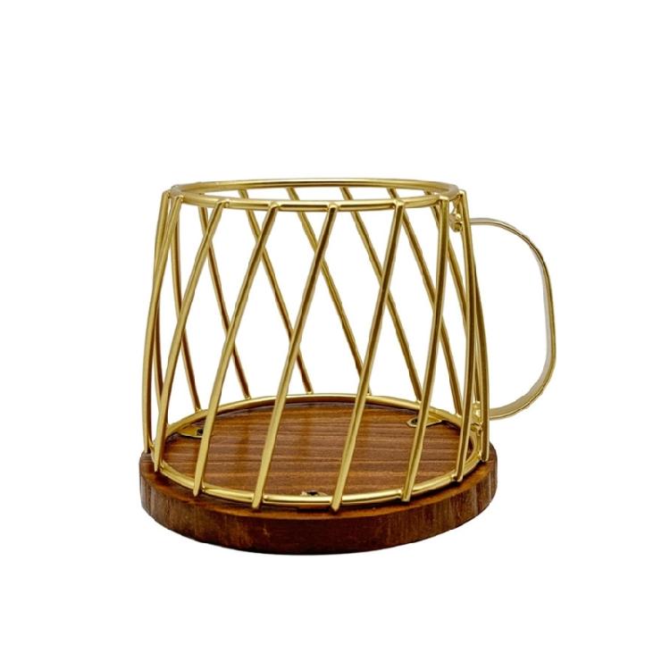 Fashionable Coffee Accessory Storage Basket With Protective Lid Portable for Maintaining Cleanliness and Order