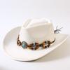 Popolari cappelli western da cowboy classici in camoscio europei e americani, cappelli da cowboy alla moda retrò da uomo e da donna