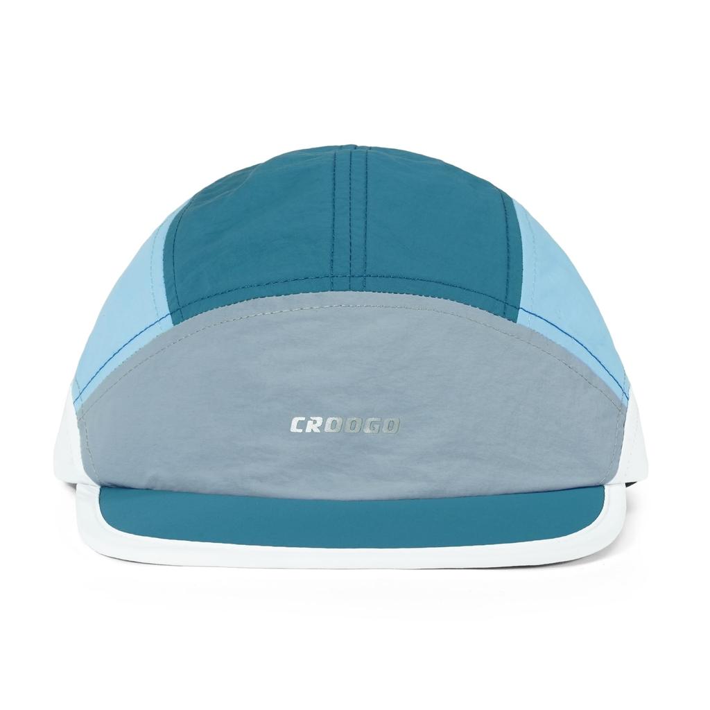 Clakllie Umpire Cap Men Women Lightweight Water Repellent 5 Panel Short Brim Aqua blue
