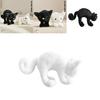 Black And White Cat Plush Toy With Funny Expression For Halloween Gift And Collectors Item