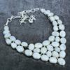 Natural Rainbow Moonstone Gemstone 925 Sterling Silver Jewelry Necklace 18" D3s67