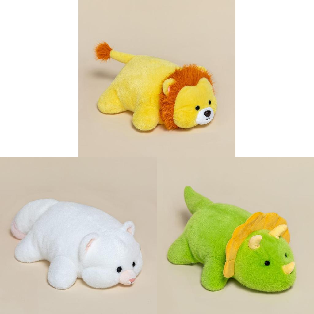 Cuter Hippos Cows Lions Dinosaurs Rabbits Plush Dolls With Short Pile Cotton For Children Gift And Play
