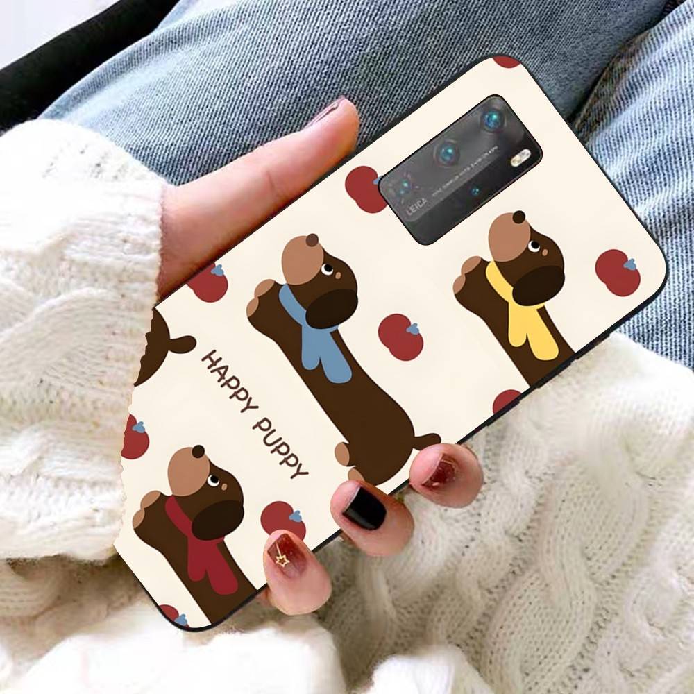 Cute Dachshund Bulldog Phone Case For Huawei P 8 9 10 20 30 40 50 Pro Lite Psmart Honor 10 Lite 70 Mate 20lite