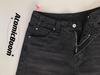Damen American Style Retro Schwarze Denim Capri-Hosen - Sommer Locker Mittellang Fünf-Punkt Gerade Bein Übergröße Shorts
