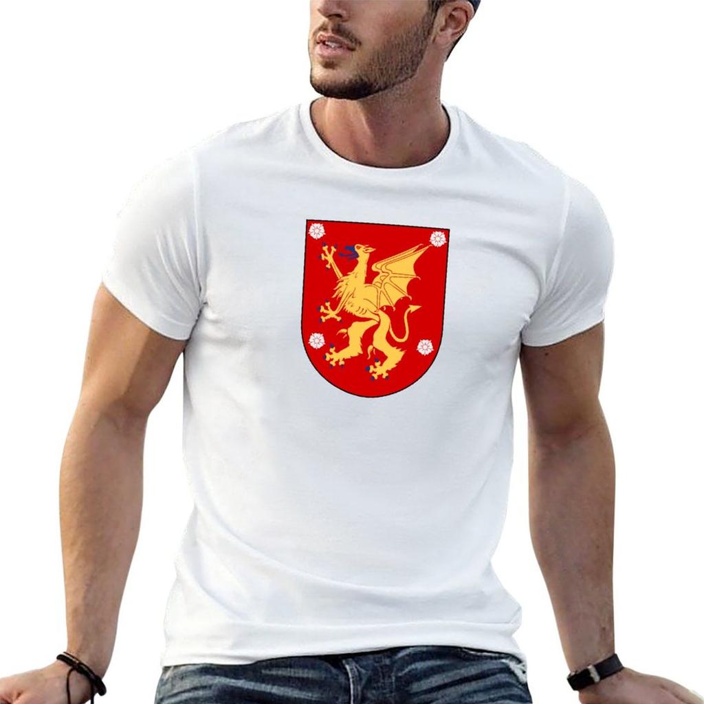 Stergtland Coat Of Arms Sweden Tshirt Relaxed Fit Casual Short Sleeve Top