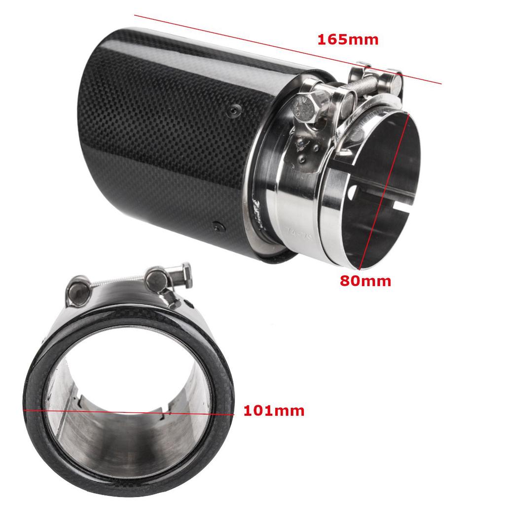 1X Universal Schwarz Auspuffrohr Auspuffblende 50-63mm Carbon Fiber Edelstahl 1X Universal Schwarz Auspuffrohr Auspuffblende 50-63mm Carbon Fiber Edelstahl