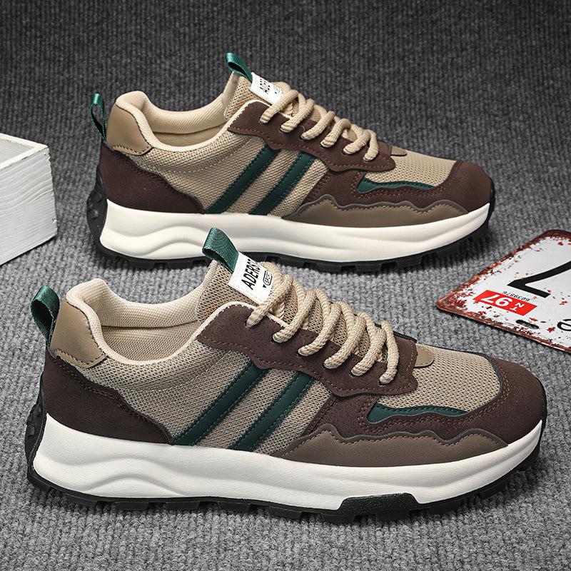 Scarpe autunno nuove casual e leggere da corsa sportive con suola spessa in rete traspirante