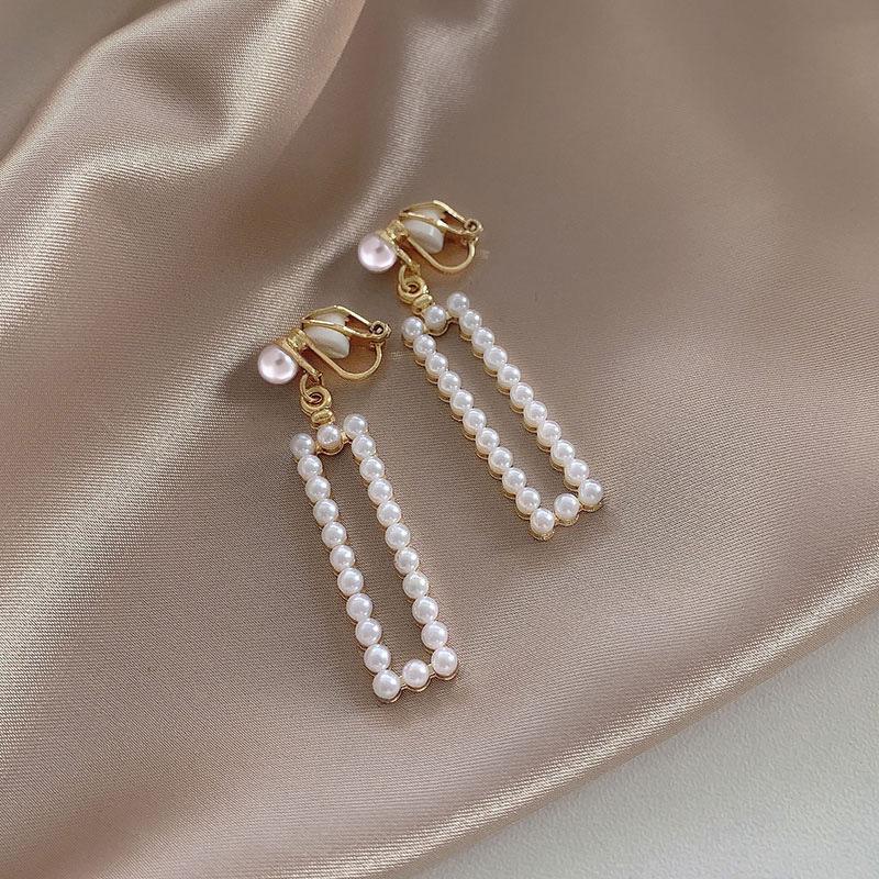Korean Version of Advanced Ear Clip Without Ear Hole Women's Fashion Retro Versatile Cool Style Temperament Simple Earrings