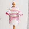 Embroidery Fleece Pet Clothes Warm Striped Pat Tern Universal Size Winter Wear Cat Dog Apparel Soft Fabric Puppy Winter Clothing
