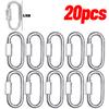 20/10pcs Quick Link Ring Stainless Steel Heavy Duty Carabiner D-Lock Repair Pet Keychain for Outdoor Travel Equipment Connector