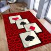 Funny Texas Poker Theme Carpet Rug for Living Rooms Bedrooms, Office Areas, Large Area Non-Slip Decoration Mat Gift for Friends