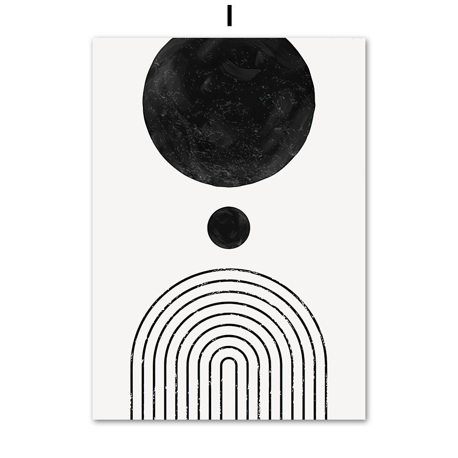 Flower Leaf Girl Hand Geometry Abstract Black Beige Posters And Prints Wall Art Canvas Painting Pictures For Living Room Decor