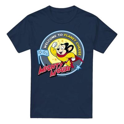 Mighty Mouse Mens Planet Cheese T-Shirt
