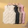 Autumn Winter Thickened Stand Collar Vest for Middle-aged and Elderly Women